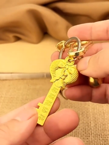 開光正品 十二生肖钥匙挂件 开金库纯铜钥匙扣 送朱砂+招财符 风水挂饰 招财钥匙吊坠 葫芦 五帝钱 貔貅 开运 财源滚滚 Fengshui Keychain Car Decor Home Decorations