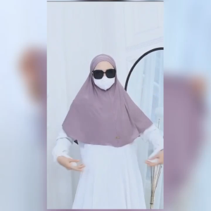 BISA COD Hijab Bergo Instan Non Pet + Inner Bando Kode J-21 Bahan Jersy Standar By Ory AjeZas Collec