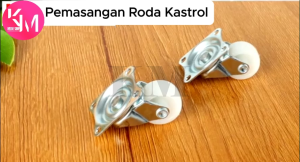 Roda Kastor Nylon 3 Inch HIDUP Roda Troly Roda Etalase Roda Plate PVC Free Sekrup