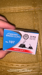 Binder Clip 107 / Klip Penjepit Kertas Kecil Montana