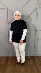 Inner Turtleneck Lengan Pendek Jumbo