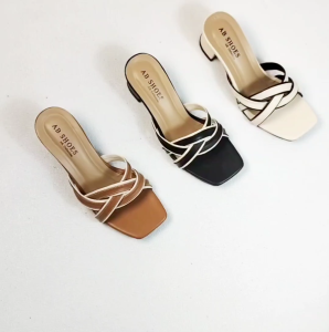 High Heels Sandal Wanita Kekinian Sandal Hak Tahu Wanita 5 cm Terbaru
