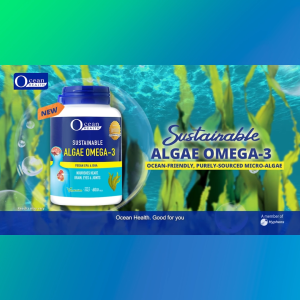 Sustainable Algae Omega-3 (60s) - Ocean Health (For Heart Brain Eyes & Joints| Vegetarian| Mini Soft Gel)