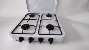 Gas Stove with cover 4 Burners gas stove double burner la germania Built Gas Cooktop 4 Burners Stainless Steel Stove with NG/LPG Conversion Protection UB gas stove double burner la germania