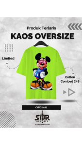 SMR APPAREL - Kaos Oversize Mickey mouse Cotton Combed 24s Pria & Wanita