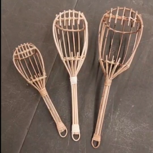 ตะกร้อสอยผลไม้หวาย ที่สอยผลไม้แบบหวาย ที่สอยมะม่วง ตะกร้อหวาย