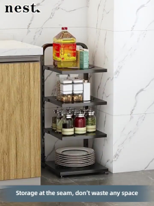 2-7 layer Kitchen rack Kitchen Pan Organizer  Pot Rack Adjustable Countertop stainless steel Rack