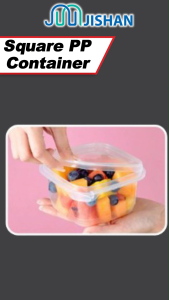 [50pcs] Square Microwavable PP Container with LID/Plastic Food Lunch Box/Kotak Bekas Makanan 塑料饭盒