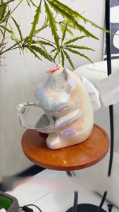 Sincecu Ins Style Ceramic Hippo Tissue Box Cover - Dustproof Home Decor for Living Room Bathroom & Desk Storage