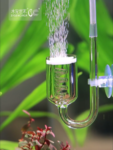 Đầu sủi co2 mịn thủy tinh OEM hòa tan trộn co2 diffuser nhuyễn bể thủy sinh cá tép cảnh