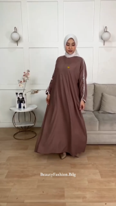 Abaya Batwing Inara Mat Rayon Twill Premium Dress Daily Busui Friendly Terbaru