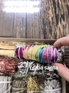 风水轩 California White Sage Leaves Smudge Sticks Healing Purifying Meditation 美国加州进口野生白鼠尾草 鼠尾草净化香薰  花瓣鼠尾草 冥想 净化空间水晶 颂钵能量