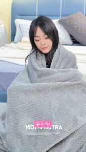 Dofia Queen Size Blanket Angbon Velvet Fleece Bedspread Soft Solid Color Flannel Coral Premium Blanket