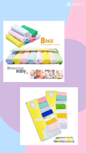 Washlap saputangan bayi lembut/sapu tangan bayi/washcloth sapu tangan lap mandi/washlap persegi lembut/waslap paket murah