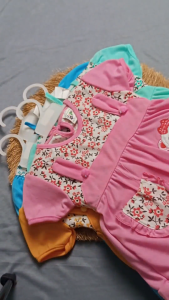 Dress Bayi Perempuan 3-12 Bulan Motif Bunga Lucu Pusatnya Baju Murah Setelan Dress Bayi 3-12 Bulan