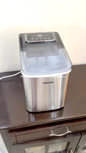 Hicon Ice Maker Machine Portable Ice New Upgrade Maker Machine Automatic Household Smart Fast Ice MachineTouch Screen Stainless Steel Body
