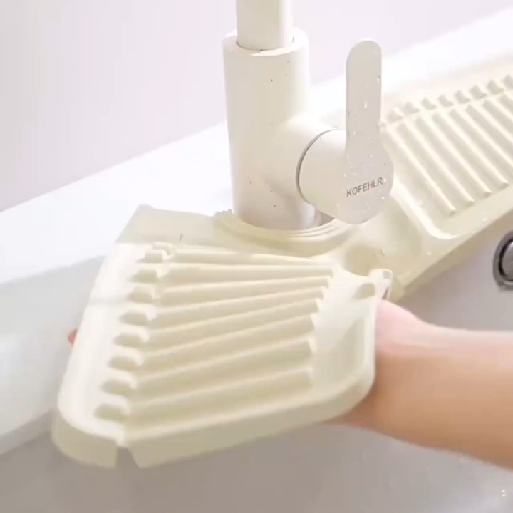 Kitchen Sink Splash Guard Behind Faucet, Silicone Sink Faucet Splash