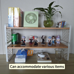 Desktop Organizer Desk Shelf Book Rack Multilayer Storage Rack Tabletop Shelf Display Rack Pegboard Rak Buku