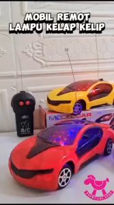 Model Car Kelap Kelip RC: Mainan Mobil Lampu Remote Kontrol Mini Car RC