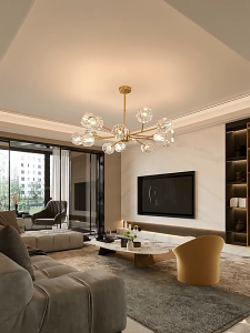【LOCAL/COD】Modern Crystal Chandelier Ceiling Light Tricolor Center Light LED Pendant Lamp for Dining Living Room