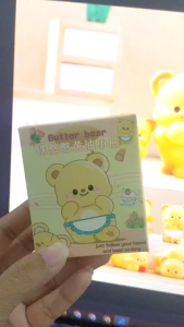 กล่องจุ่ม หมีน้องเเนย Butter bear แบบตั้งโชว์น่ารักๆ กล่องจุ่มหมี น่ารักมาก ราคา/1กล่อง
