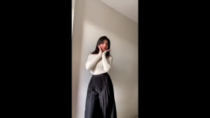 Korean Medium Length A-line Long Skirt For Women With High Waist And Slim Pleated Skirt