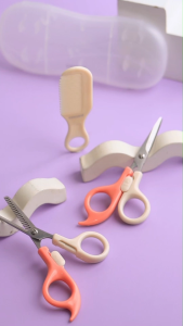 COCONI Baby Haircut Scissors Set with Case | Gunting Potong Rambut Anak Set 3in1 dengan Tempat Penyimpanan