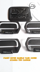 Paket Outer Cover Door Handle & Tank Cover Mobil Avanza 2004-2011 TRD Carbon