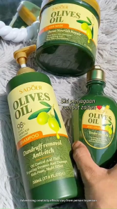 SADOER Hair and Body Care Oil Set Olive (Shampoo Hair Mask Body Lotion Shower Gel) Deep Moisturizing Softening Anti-Dandruff Oil Control Nourishing Moisturizing