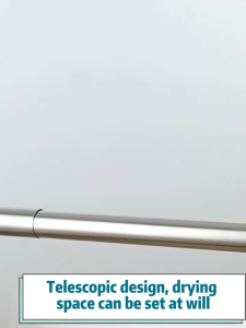 Stainless Steel clothes drying pole balcony outdoor ceiling Adjustable Height Width drying rack windproof wave bar single pole Space Saving