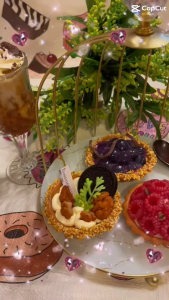 ทาร์ตผลไม้ปลอม โมเดลฟรุตทาร์ต โมเดลขนมหวาน โมเดลของทานเล่น โมเดลเบเกอรี่ (มี 3 แบบให้เลือก)