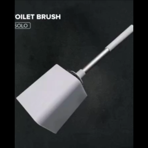 Toilet Brush Bowl Deep Cleaning with Scrubbing Rubber Bristle and Compact Storage Holder Strap Durable Adhesive Bathroom