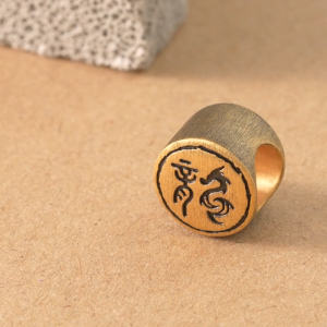 Chow Sang Sang 周生生Chow Sang Sang XL Charme Noir 999 Gold Charm 94347C for Men and Women (Bracelet Not Included)