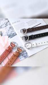 Korean Retro Belt Fashionable Love Buckle Belt Punch-Free And Versatile PU Belt Tali Pinggang Perempuan