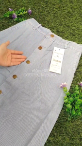 Rok Panjang Full Kancing Bahan Premium Jeans