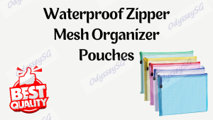 Durable Waterproof Mesh Zip Organizer Pouch - A4/A5 Document File Bag for Students and Travel