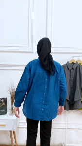 Kemeja Wanita Terbaru Rika Top Blouse Linen Style Kekinian