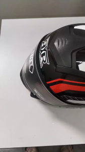 MOTORCYCLE FULL FACE HELMET RXR HELMET BLACK VISOR WITH ICC LARGE SIZE K691A-C7