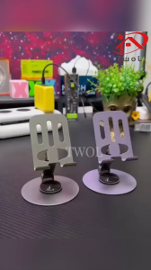 TWOL SHOP 1pcs Carbon steel all Metal cellphone stand holder 360° Rotating Foldable Desktop Live Phone tablet Stand