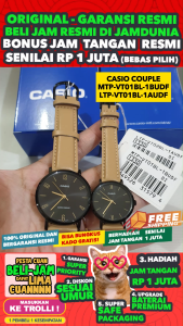 JAM TANGAN COUPLE ORIGINAL CASIO MTP VT01BL 1BUDF WITH CASIO LTP VT02BL 1AUDF STANDARD - Hitam - Resin - Jamdunia / Jam dunia JD18 + JAM COUPLE ORIGINAL CASIO MTP-VT01BL-1BUDF WITH CASIO LTP-VT02BL-1AUDF JAM TANGAN PASANGAN CASIO ORIGINAL