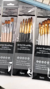 Giorgione Nylon Brush 5pcs Professional Artist Paintbrush Watercolor/ oil paint/ Acrylic Paint Flat Brush