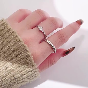 TINO TINO Cincin Couple Sight Love Q154 Wedding Ring premium Zirconia/Cincin Pasangan Tunangan Nikah Premium