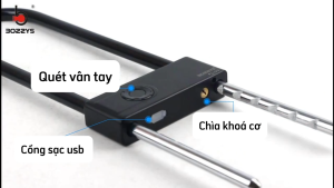 Ổ Khóa Cửa Knh Cường Lực Khóa Tay Năm Cửa Kính Thủy Lực Thông Minh Exsmith PLU2-TY