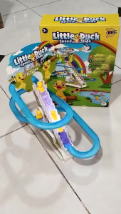 Mainan Sirkuit Little Duck RKC 10053 | Mainan Anak Tangga Seluncur Ada Music Dan Lampu Terdapat 4 Pcs Bebek Yang Lucu Warna Kuning | Mainan Edukasi Berbahan Plastik Ukuran Lebih Besar | Track Bebek Edukasi