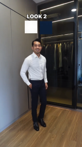 Kemeja pria atasan polos putih lengan panjang baju kerja kasual formal reguler basic kerja