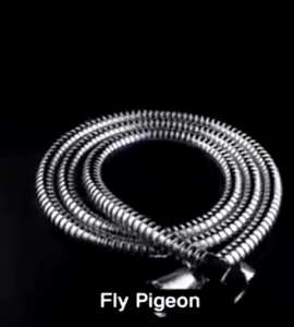Black/silver Shower Hose Flexible Stainless Steel Bath Shower Hose Flexible Encryption Extension Pipe Spring Tube 1.5m