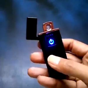 Korek Elektrik Fingerprint Touch LED Sensor Sentuh Rechargeable Anti Curanrek