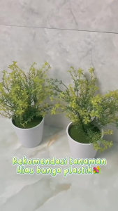 DRPT90 Tanaman Hias Bunga Plastik Krisan Tanaman Artificial Bunga Dekorasi Ruang Tamu