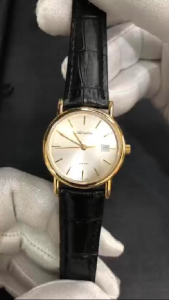 ADRIATICA Swiss Made Classic Slim Watches Gold Case Womens Leather Strap Watch 29mm A3159.1213Q