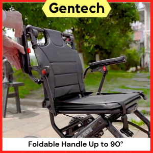 Foldable Light Weight 9.9kg Travel Pullrod Wheelchair Non Slippery Seat Kerusi Roda Kukuh